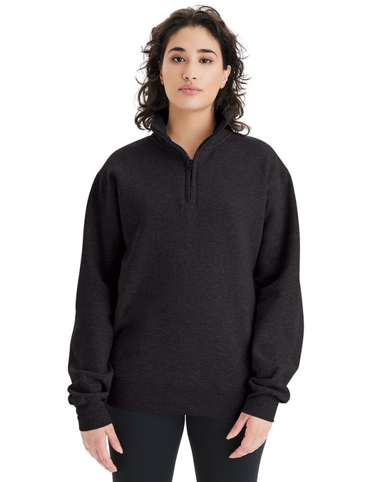 Champion S450 - Pullover Unisex Powerblend con cremallera de un cuarto