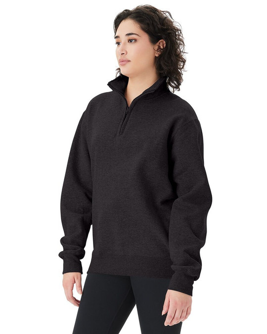 Champion S450 - Pullover Unisex Powerblend con cremallera de un cuarto
