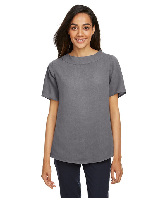 Devon & Jones DP613W - Blusa de Cuello de Barco Perfect Fit para Damas