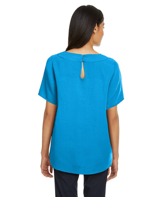 Devon & Jones DP613W - Blusa de Cuello de Barco Perfect Fit para Damas