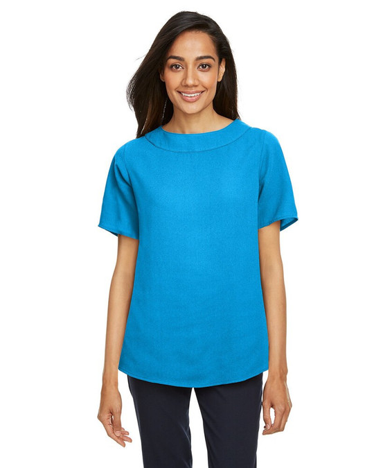 Devon & Jones DP613W - Blusa de Cuello de Barco Perfect Fit para Damas