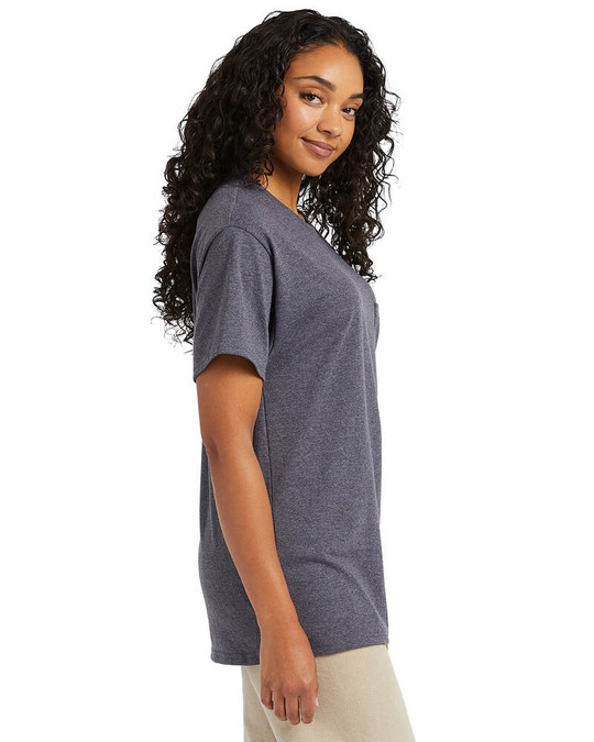 Hanes 5290P - Camiseta Unisex Essential Pocket