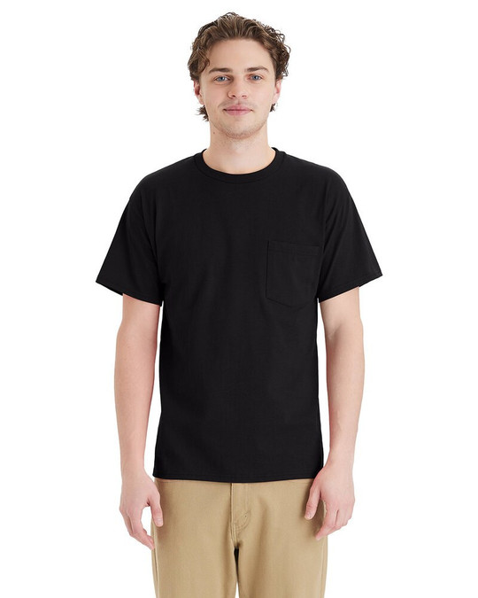 Hanes 5290P - Camiseta Unisex Essential Pocket