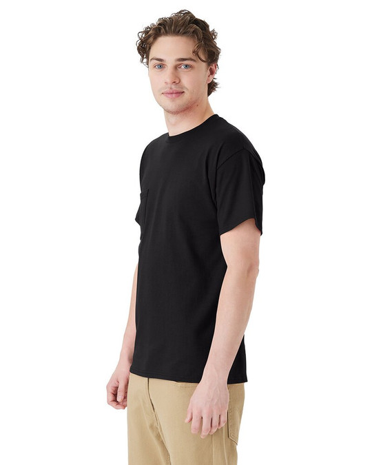 Hanes 5290P - Camiseta Unisex Essential Pocket