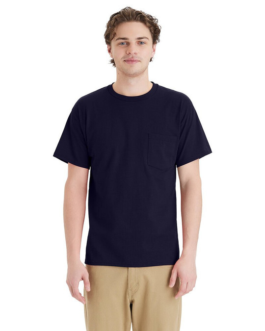 Hanes 5290P - Camiseta Unisex Essential Pocket