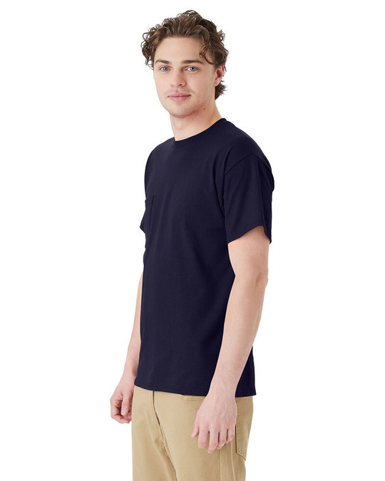 Hanes 5290P - Camiseta Unisex Essential Pocket