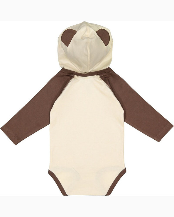 Rabbit Skins 4418 - Infant Long Sleeve Fine Jersey Bodysuit With Ears