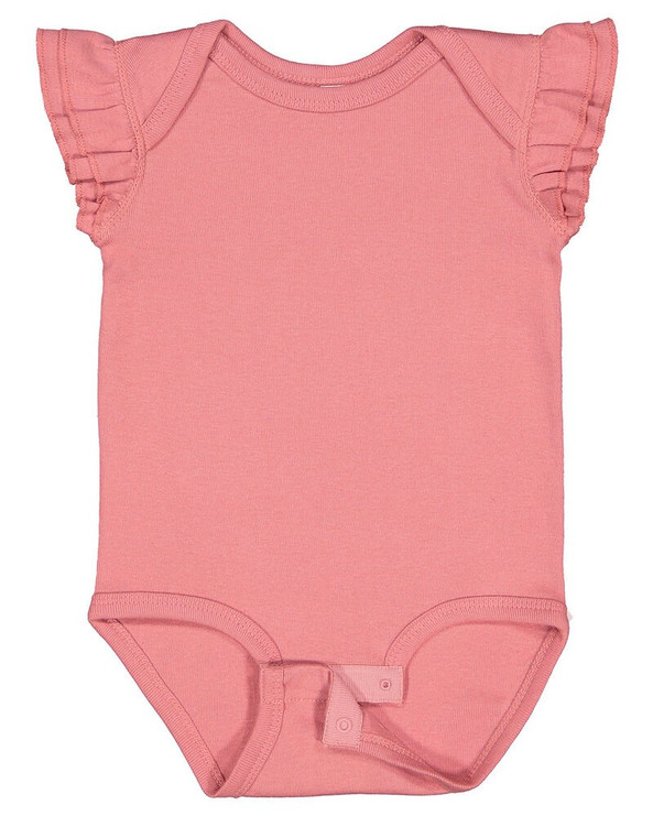 Rabbit Skins 4439 - Infant Flutter Sleeve Bodysuit