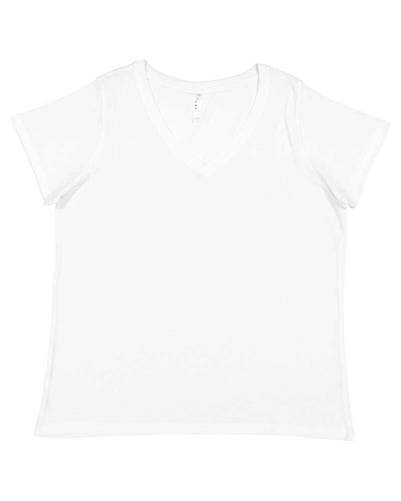 LAT 3817 - Camiseta de Jersey Fino con Cuello en V para Damas Curvy