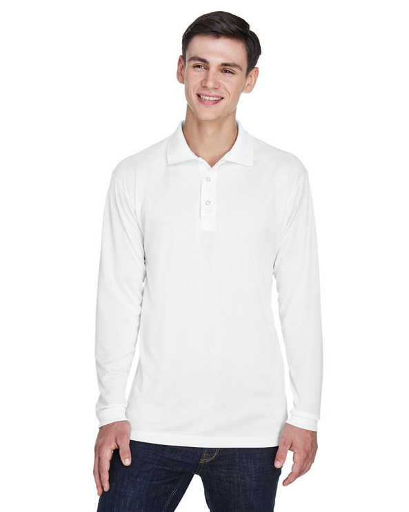 UltraClub 8405LS - Adult Cool & Dry Sport Long-Sleeve Polo