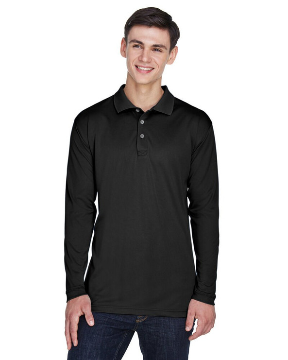 UltraClub 8405LS - Adult Cool & Dry Sport Long-Sleeve Polo