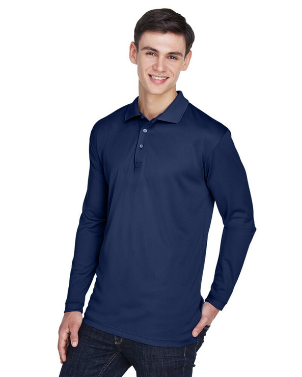 UltraClub 8405LS - Adult Cool & Dry Sport Long-Sleeve Polo