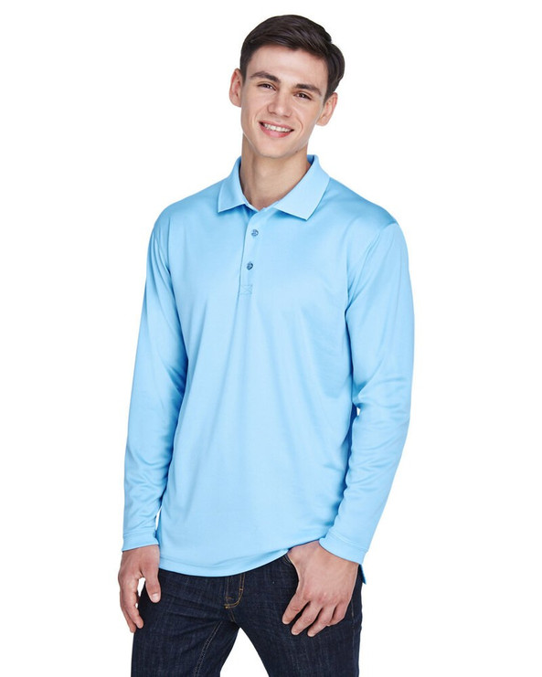 UltraClub 8405LS - Adult Cool & Dry Sport Long-Sleeve Polo
