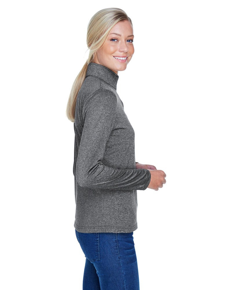 UltraClub 8618W - Damas Cool & Dry Heathered Performance Quarter-Zip