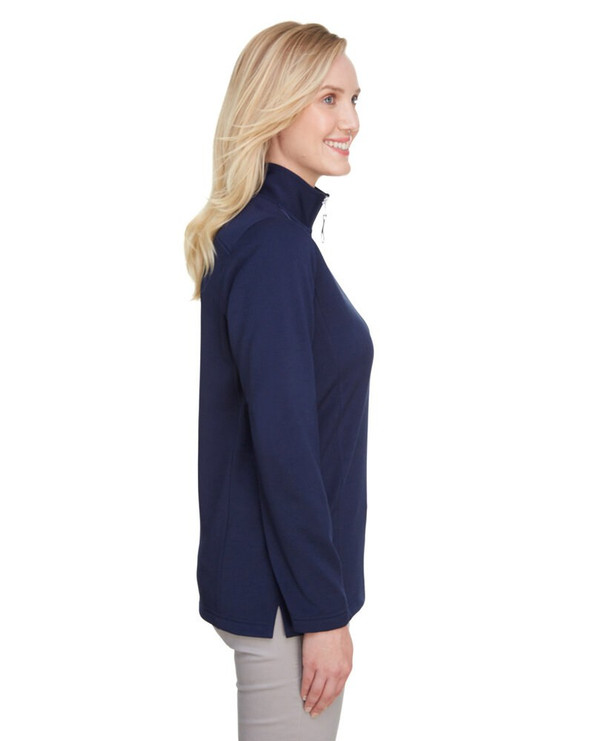 UltraClub UC792W - Ladies Coastal Pique Fleece Quarter-Zip