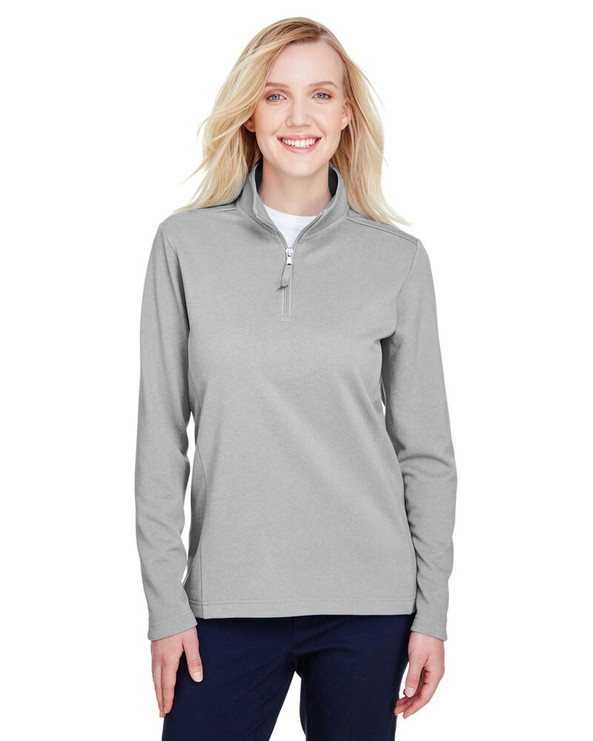 UltraClub UC792W - Ladies Coastal Pique Fleece Quarter-Zip