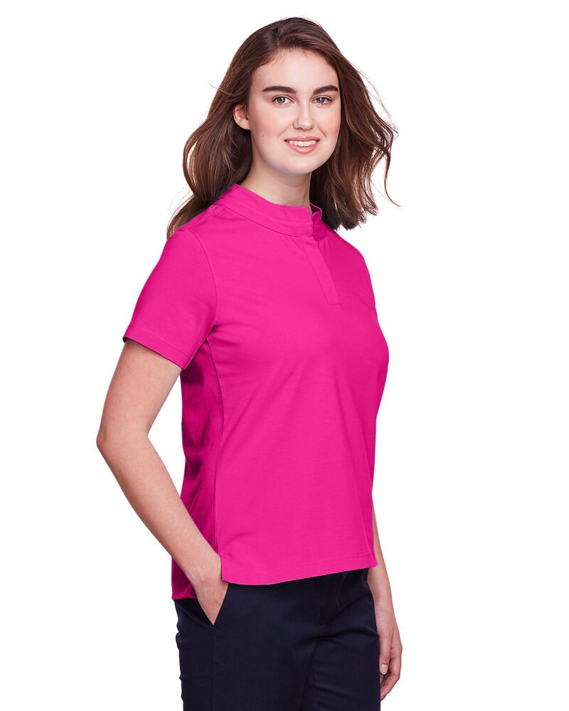 UltraClub UC105W - Polo de rendimiento de algodón elástico Lakeshore para damas