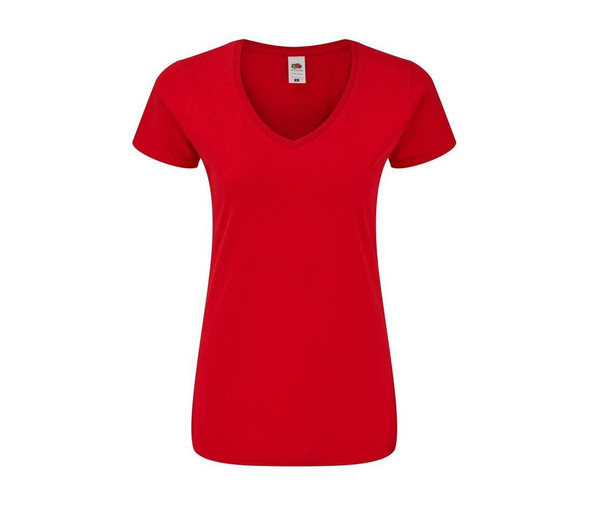 FRUIT OF THE LOOM SC155 - T-Shirt mit V-Ausschnitt für Damen
