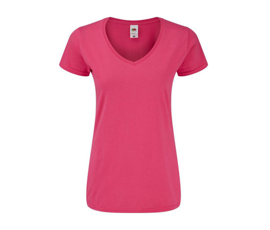 FRUIT OF THE LOOM SC155 - T-Shirt mit V-Ausschnitt für Damen