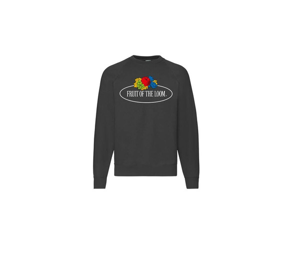 FRUIT OF THE LOOM VINTAGE SCV260 - Unisex crew neck sweat with Fruit Of The loom logo printed on it