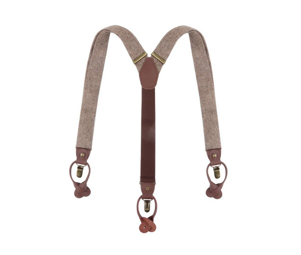 KARLOWSKY KYAG4 - Stylish urban suspenders with herringbone pattern