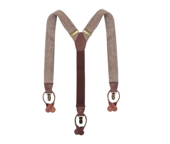 KARLOWSKY KYAG4 - Stylish urban suspenders with herringbone pattern