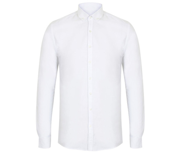 HENBURY HY512S - MODERN OXFORD LONG SLEEVED SHIRT - SLIM FIT
