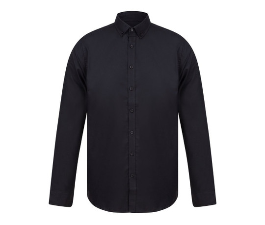 HENBURY HY512S - MODERN OXFORD LONG SLEEVED SHIRT - SLIM FIT