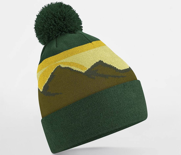 BEECHFIELD BF395R - POMPOM MOUNTAIN PEAKS BEANIE