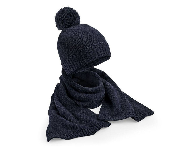 BEECHFIELD BF401 - STRIKKET SKJERF OG BEANIE GAVESETT