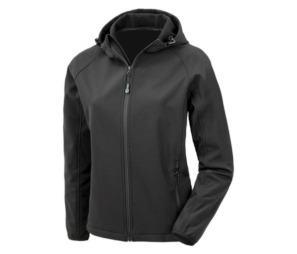 RESULT RS911F - RECYCLED 3-LAYER PRINTABLE HOODED SOFTSHELL