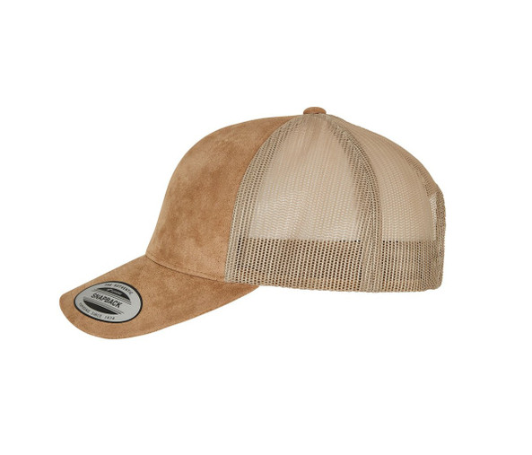 FLEXFIT 6606SU - SUEDE LEATHER TRUCKER CAP