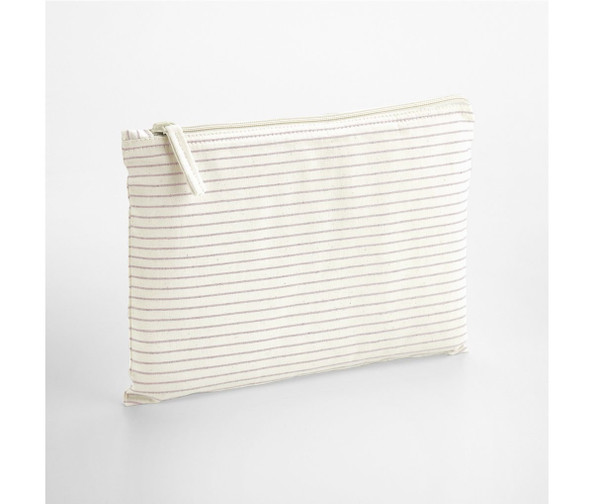 WESTFORD MILL WM253 - STRIPED ORGANIC COTTON ACCESSORY POUCH