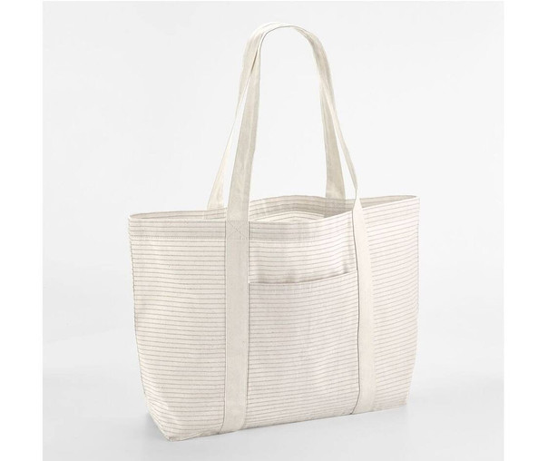 WESTFORD MILL WM255 - STRIPED ORGANIC COTTON SHOPPER