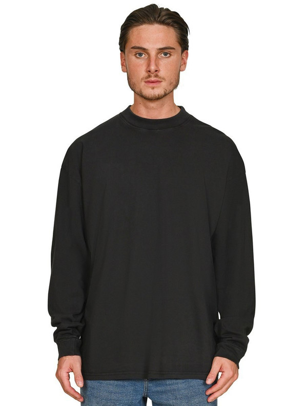 Casual Classics CRBTAC455 - Casual Ringspun Combed 180 Acid Wash Oversize Extended Neck Long Sleeve Tall T