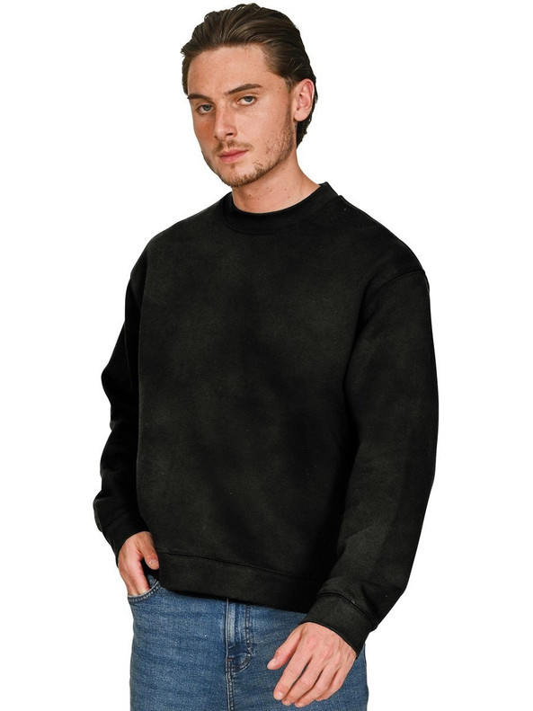 Casual Classics CRBSWAC200 - Casual Premium Combed 330 Acid Wash Boxy Oversized Extended Neck Sweatshirt