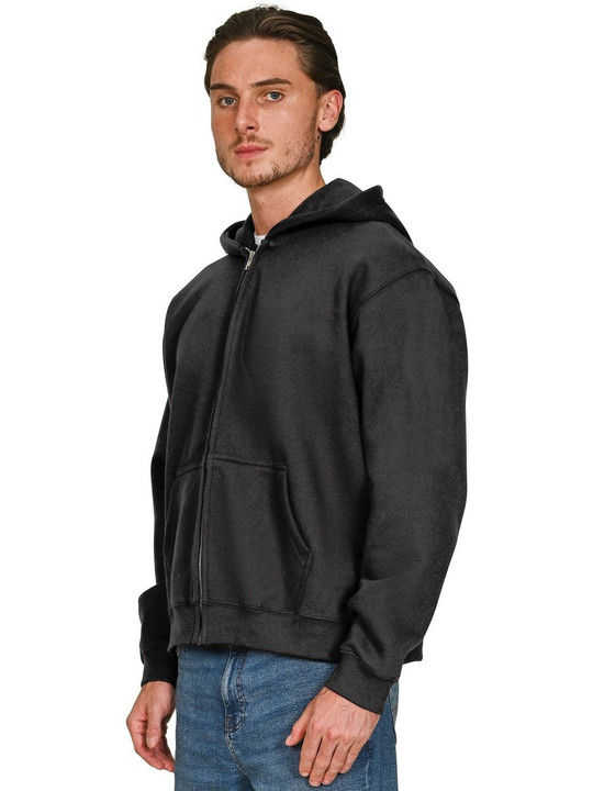 Casual Classics CRBHSAC250 - Casual Premium Combed 330 Acid Wash Boxy Oversize Zip Hood