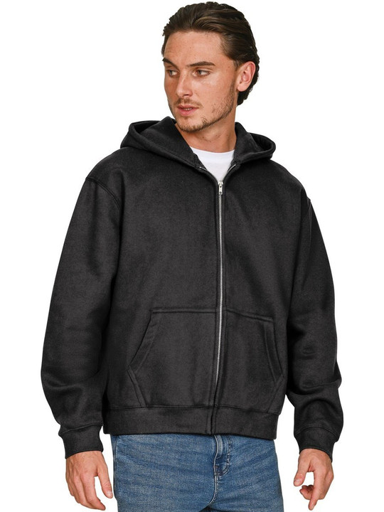 Casual Classics CRBHSAC250 - Casual Premium Combed 330 Acid Wash Boxy Oversize Zip Hood