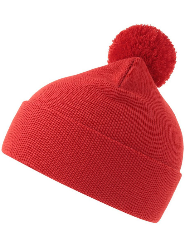 Atlantis ACWIPO - Atlantis Wind S Pompom Recycled Beanie Double Skin Cuffed