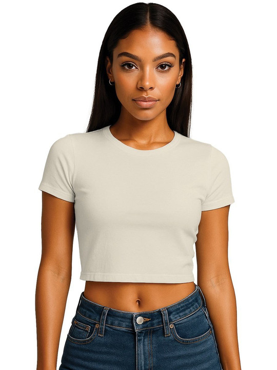 Casual Classics CRBT600L - Casual Combed 220 Ladies Cropped Baby T