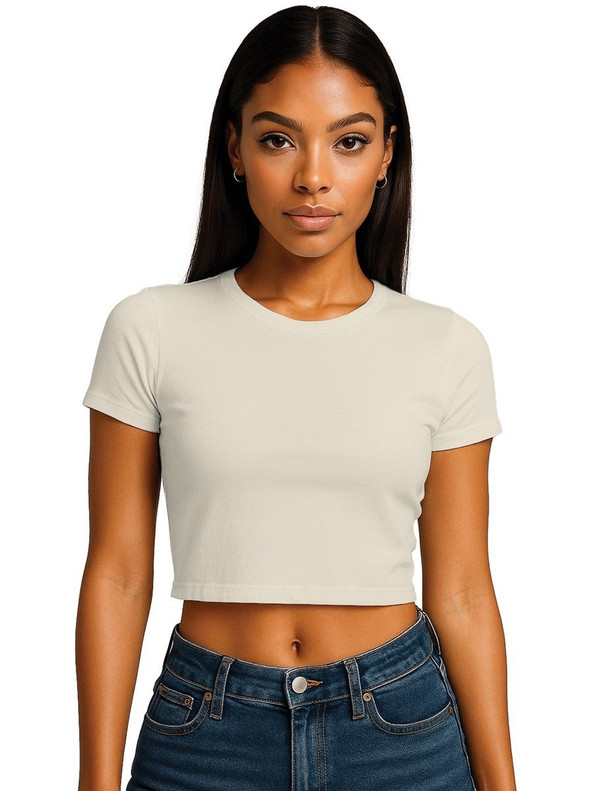 Casual Classics CRBT600L - Casual Combed 220 Ladies Cropped Baby T