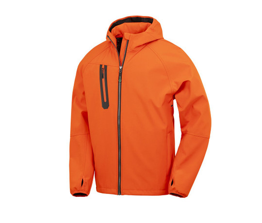RESULT RS909X - Recycelte 3-lagen-softshellmit bedruckbarer kapuze