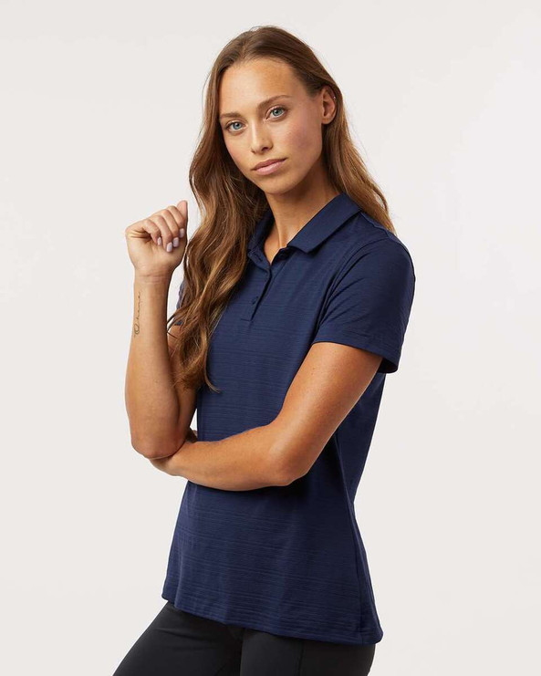 Adidas A707 - Polo de rayas con textura para mujer