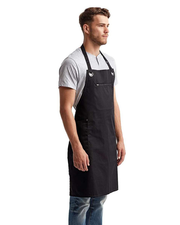 Artisan Collection by Reprime RP121 - Barley Recycled Bib Apron with Pocket