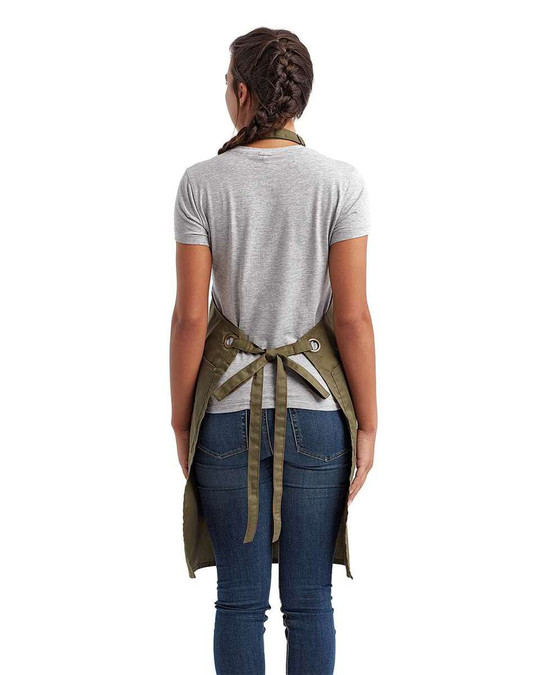 Artisan Collection by Reprime RP121 - Delantal con peto reciclado de cebada con bolsillo