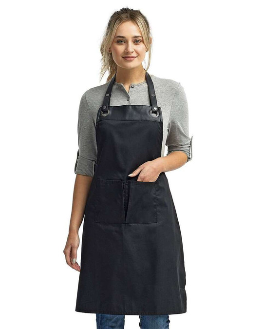 Artisan Collection by Reprime RP123 - Espresso Bib Apron with Pocket