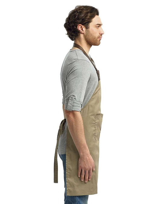 Artisan Collection by Reprime RP123 - Espresso Bib Apron with Pocket