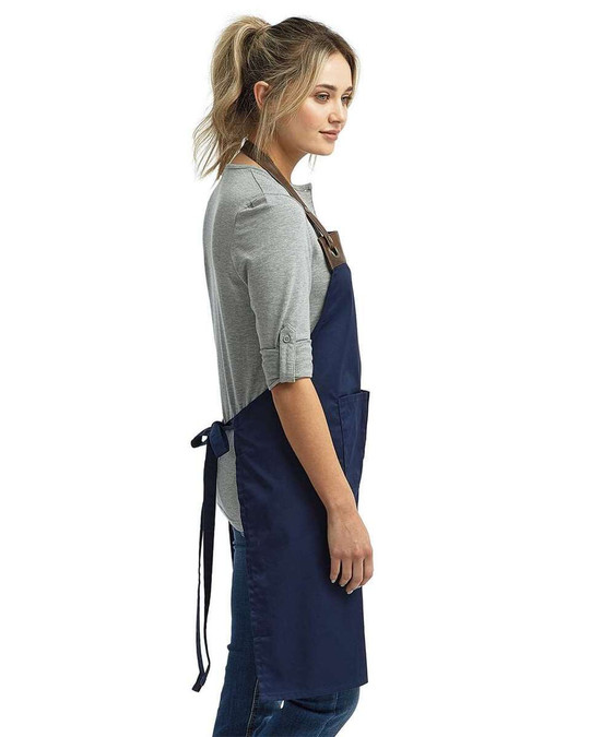 Artisan Collection by Reprime RP123 - Delantal con peto y bolsillo Espresso