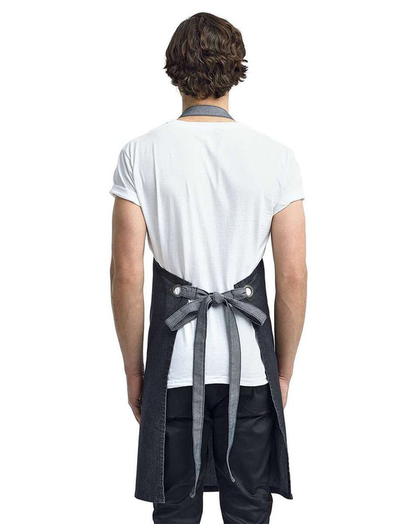 Artisan Collection by Reprime RP127 - Delantal con peto vaquero y bolsillos Domain Contrast