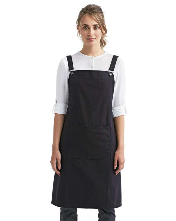 Artisan Collection by Reprime RP129 - Cross Back Barista Apron with Pocket